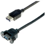 Lyndahl LKPK014 USB 3.0 adapterski kabel za montažu na ploču (2x A utičnica) 0,2 m Lyndahl USB kabel USB 3.2 gen. 1 (USB 3.0) USB-A utičnica 0.2 m crna  LKPK014