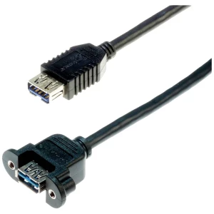 Lyndahl LKPK014 USB 3.0 adapterski kabel za montažu na ploču (2x A utičnica) 0,2 m Lyndahl USB kabel USB 3.2 gen. 1 (USB 3.0) USB-A utičnica 0.2 m crna  LKPK014 slika