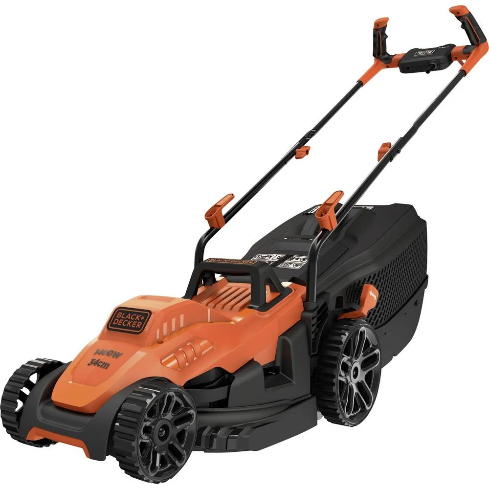 Black & Decker električni pogon kosilica s podešavanjem visine rezanja 1400 W Širina rezanja (maks.) 34 cm slika