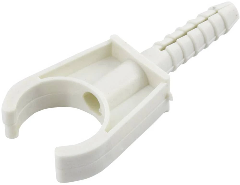 TRU COMPONENTS Montažna obujmica Za zidane utičnice, S tiplom Bijela 1 ST slika