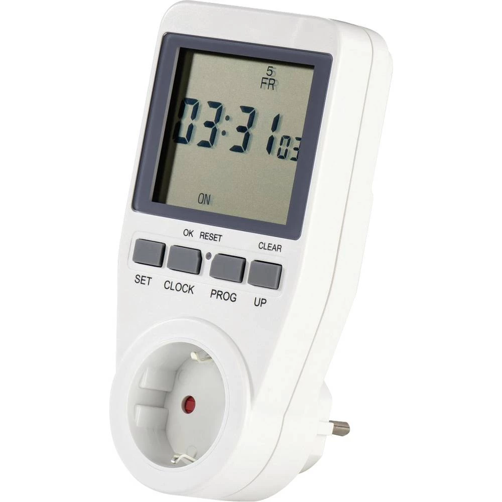 Vremenski prekidač za utičnicu Digitalno Dnevni program, Tjedni program Hama 137290 3680 W IP20 ON/OFF Program, Ljetno-/zimsko r slika