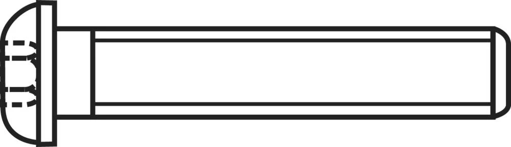 PAN vijak TOOLCRAFT, inbus, M4, 12mm, ISO 7380, nehrđajući čelik A2, 100 komada slika