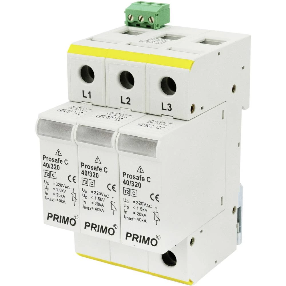 Zaštita od prenapona za razvodni ormar Zaštita od prenapona za: Razdjelni ormar PRIMO Prosafe CR 120/320 TNC (3+0) P180 20 kA slika