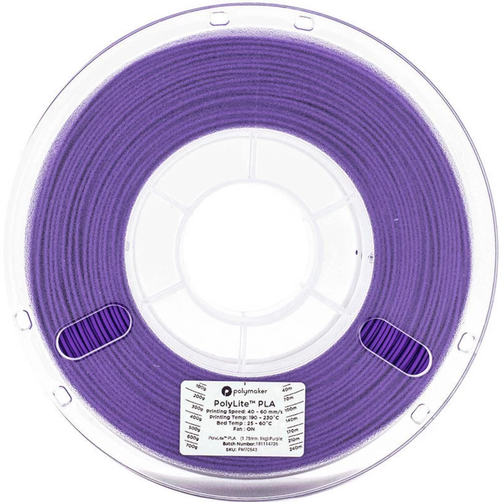 3D pisač filament Polymaker PolyLite 70543 PLA 1.75 mm Ljubičasta 1 kg slika
