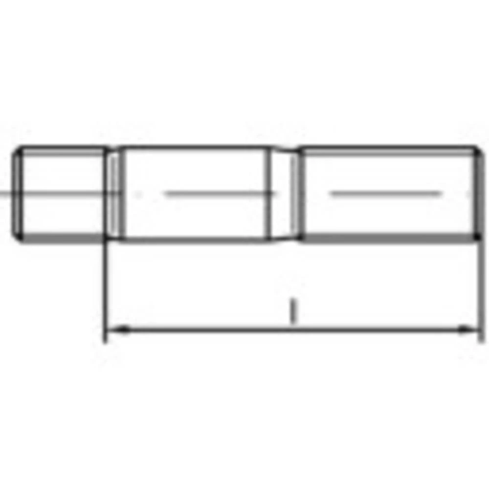 TOOLCRAFT TO-9989751 igličasti vijci M24 100 mm DIN 939 nehrđajući čelik A4 10 St. slika