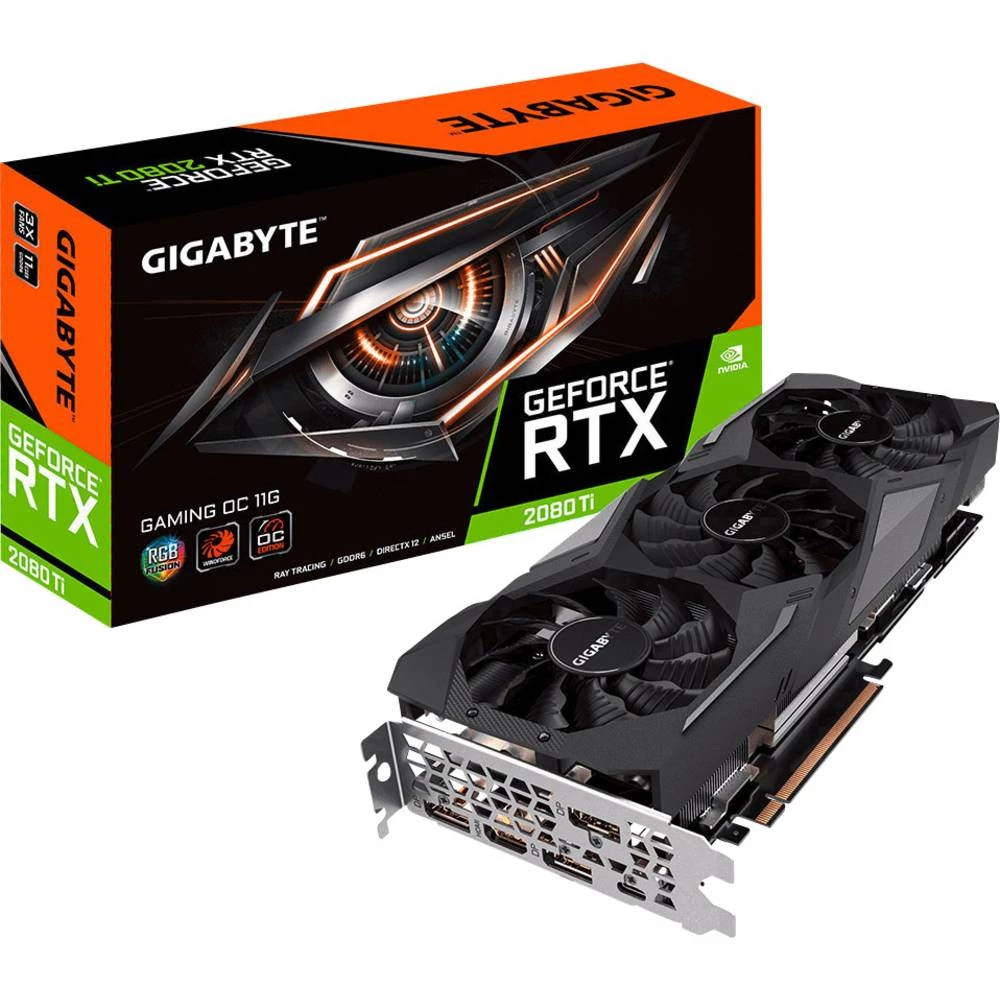 Grafička kartica Gigabyte Nvidia GeForce RTX2080 Ti Gaming Overclocked 11 GB GDDR6-RAM PCIe x16 DisplayPort, HDMI&trade;, USB-C slika
