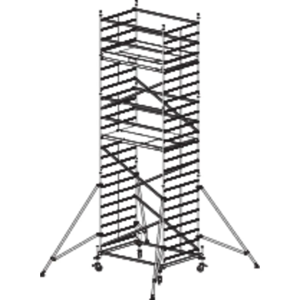Sinterbronze (value.2976892) Skela Mobilna Radna visina (maks.): 7.30 m Krause ProTec XXL 911155 Srebrna 201 kg slika