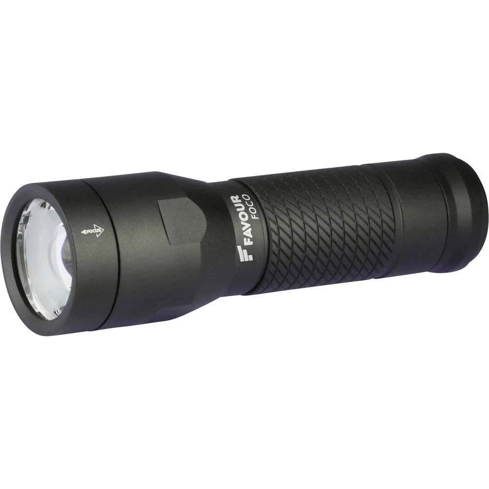 LED Džepna svjetiljka Favour Foco T2042 baterijski pogon 450 lm 180 g Crna slika