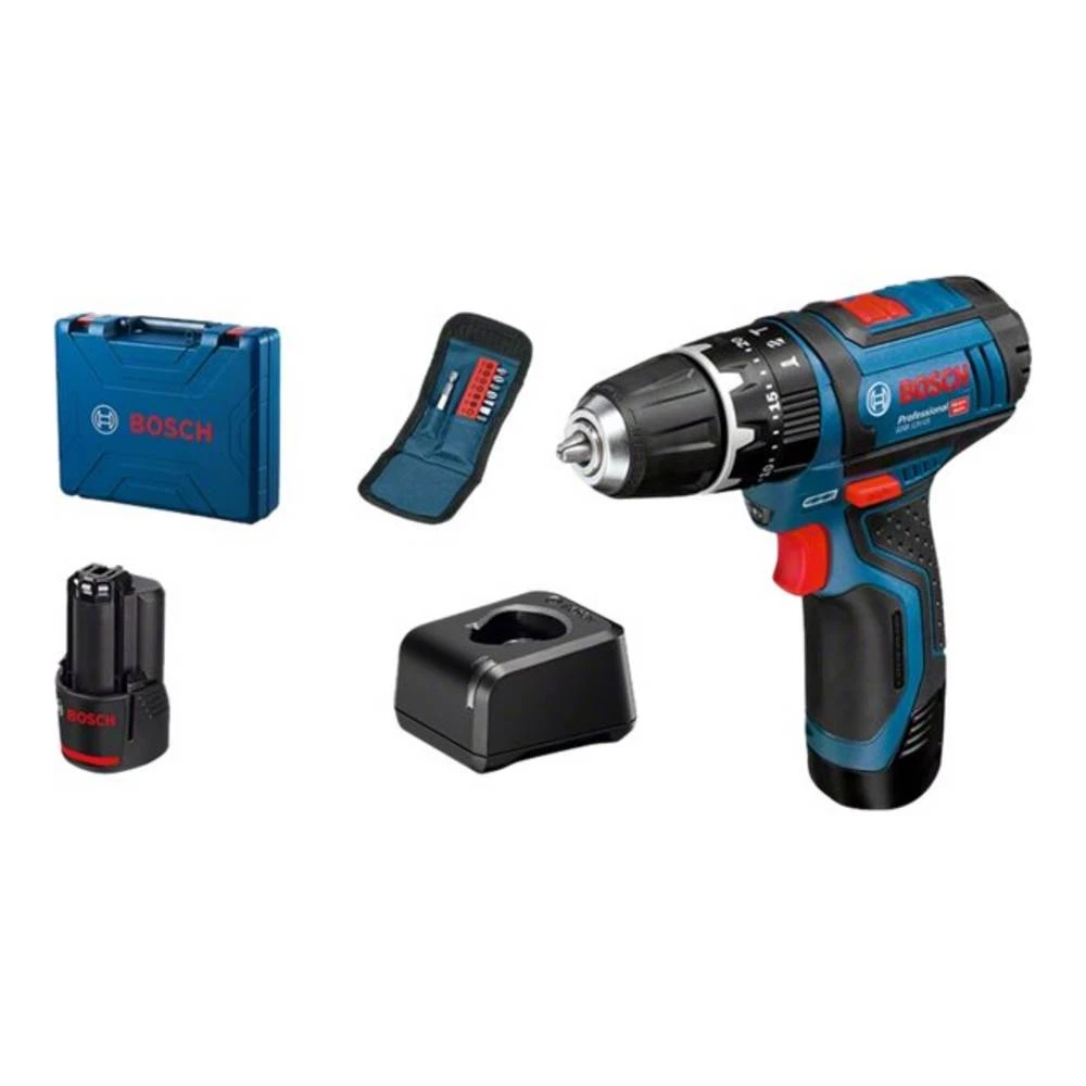 Bosch Professional GSB 12V-15 -akumulatorska udarna bušilica  uklj. 2 akumulatora, uklj. kofer slika