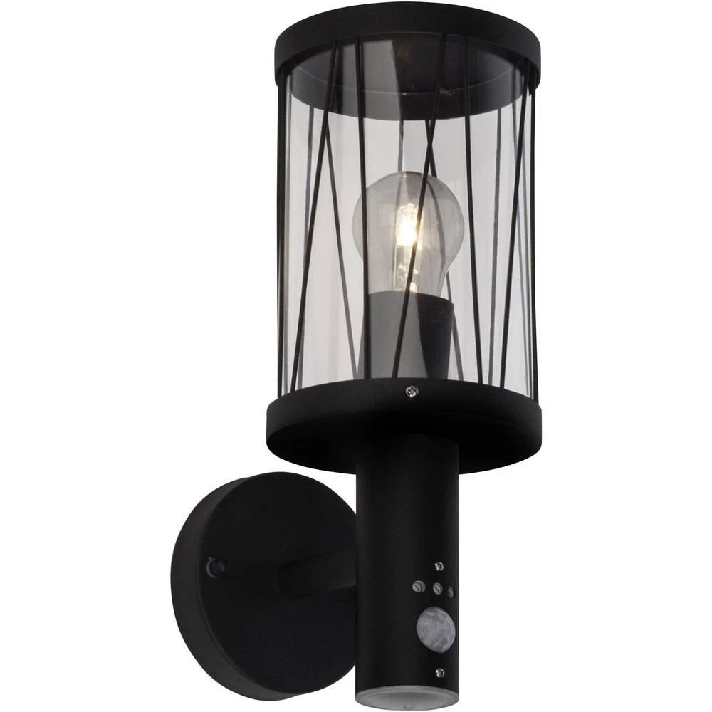 Vanjsko zidno svjetlo s detektorom pokreta LED E27 40 W Brilliant Reed 44697/63 Crna (mat) slika