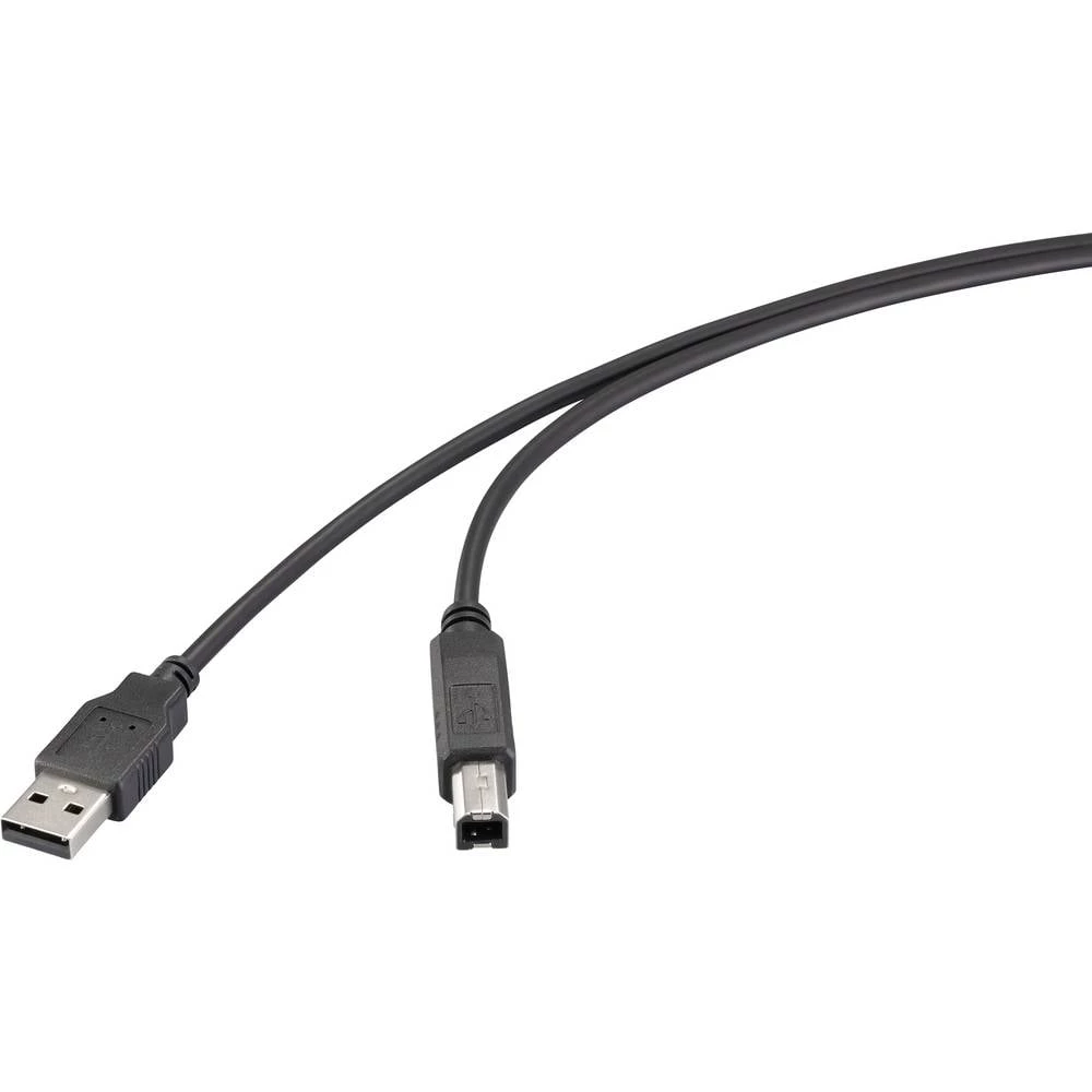 Renkforce USB kabel USB 2.0 USB-A utikač, USB-B utikač 2.00 m crna RF-6830428 slika