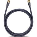 Antene, SAT Priključni kabel [1x Muški konektor F - 1x Muški konektor F] 2 m 110 dB pozlaćeni kontakti Crna Oehlbach slika
