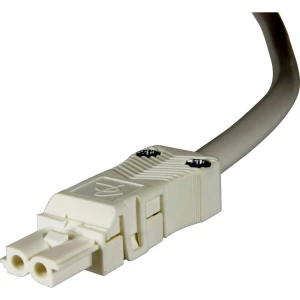 Adels-Contact 14845240 mrežni priključni kabel slobodan kraj - mrežni konektor Ukupan broj polova: 2 bijela 4.00 m 25 St. slika