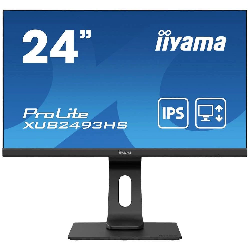Iiyama ProLite XUB2493HS-B4 LED zaslon 61 cm (24 palac) Energetska učinkovitost 2021 E (A - G) 1920 x 1080 piksel Full HD 4 ms VGA, HDMI™, DisplayPort, slušalice (3.5 mm jack) IPS LED slika