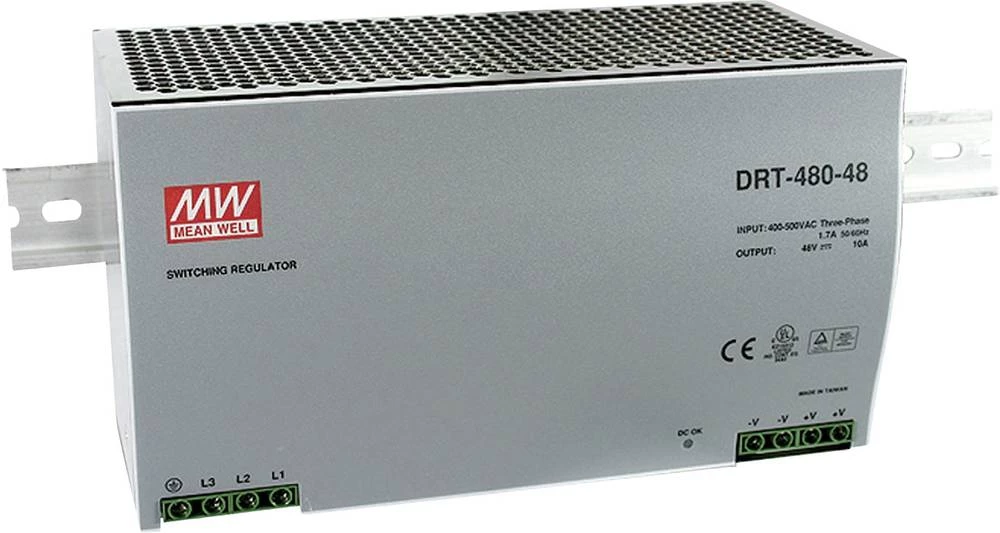Napajač za profilne šine (DIN-letva) Mean Well DRT-480-48 48 V/DC 10 A 480 W 1 x slika