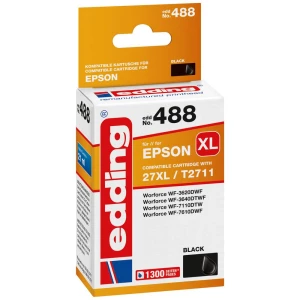 Edding patrona tinte zamijena Epson 27XL / T2711 kompatibilan single crn EDD-488 18-488 slika