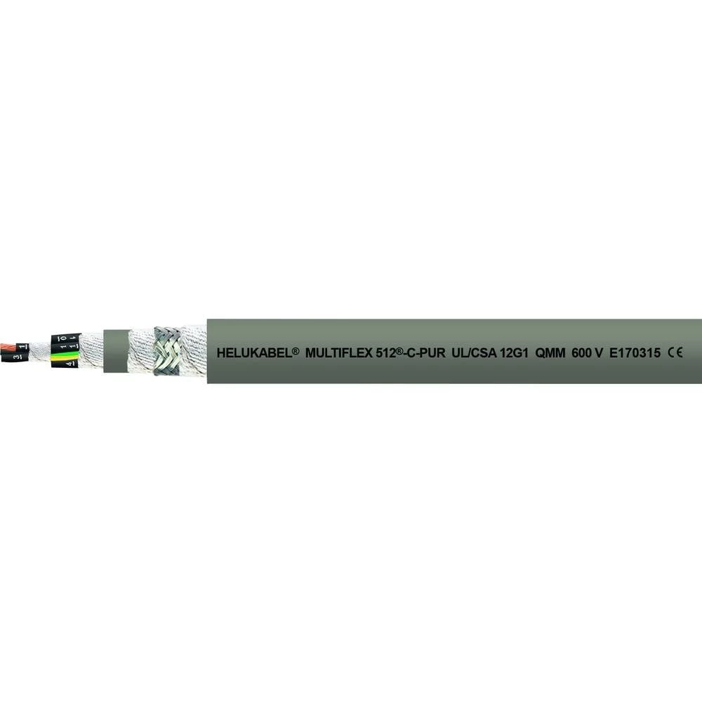 Helukabel 21688-500 vod za vučni lanac M-FLEX 512-C-PUR UL 4 G 4 mm² siva 500 m slika
