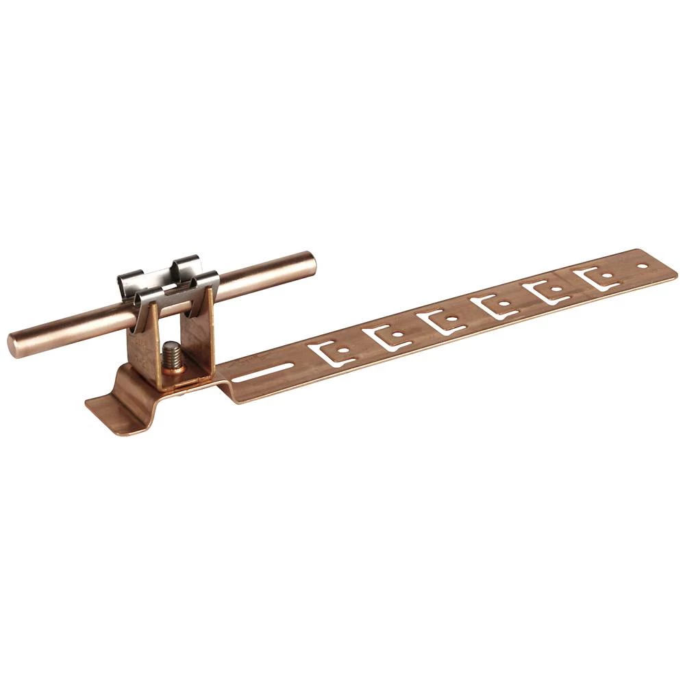 Držač krovnog vodiča UNIgrip Cu H 20mm Rd 8mm s reljefom. Opruga L 205 mm DEHN 206207 DLH UG 8 H20 L205 CU držač krovnog vodiča slika