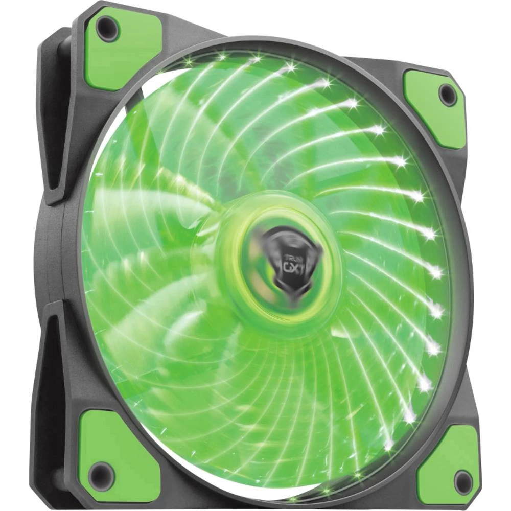 Ventilator za PC kućište Trust GXT 762G Crna, Zelena (Š x V x d) 120 x 120 x 25 mm slika