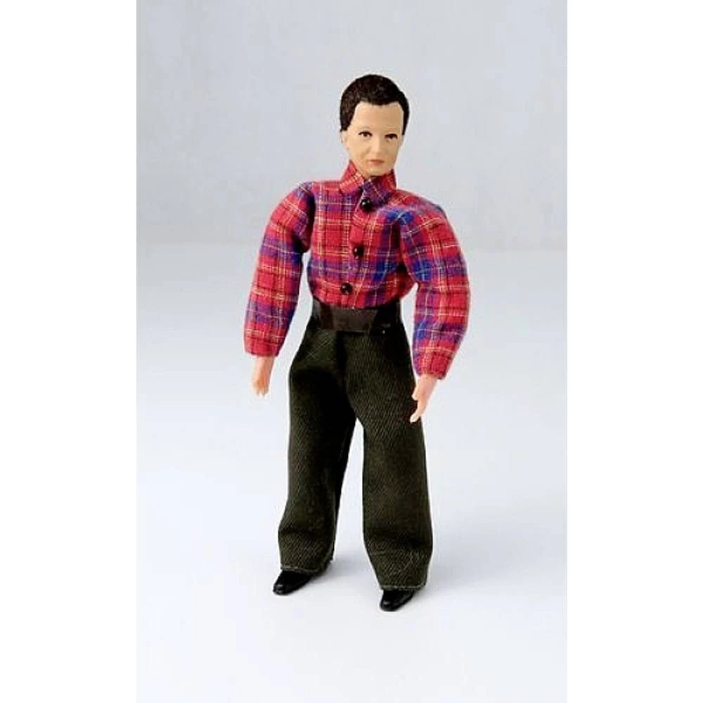 Vozač kamiona &quot,Michael&quot, s kariranom košuljom - figura koja se savija WEDICO-models 2276-W Michael  lik vozača 1 St. slika
