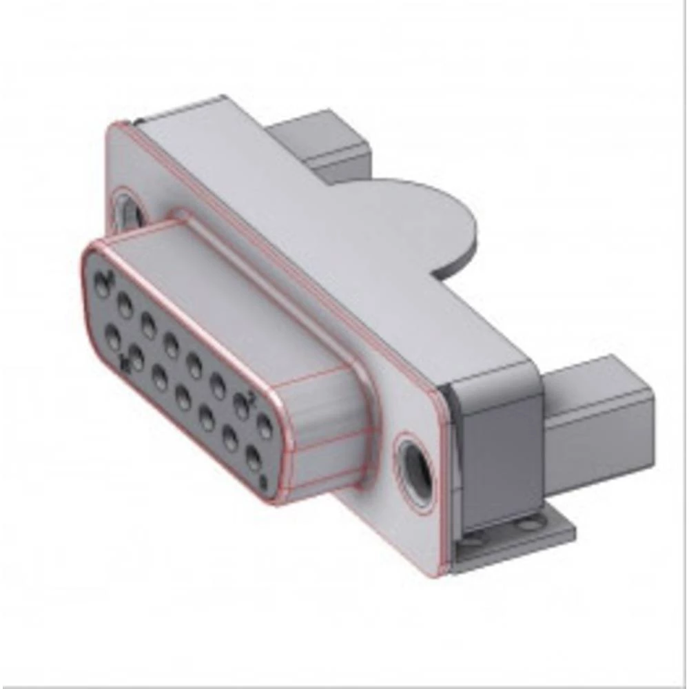 D-SUB priključak 90 ° Broj polova: 15 SMD DELTRON SWISS 1 ST slika