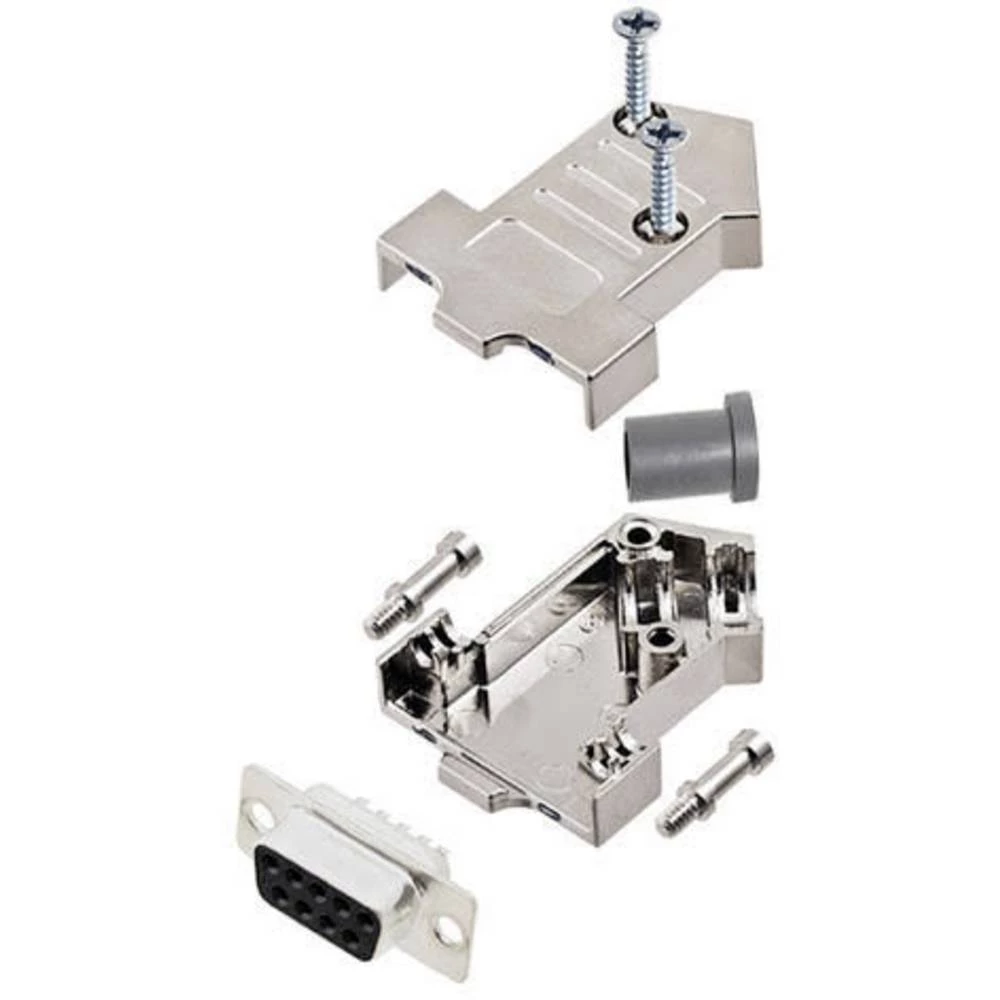Višestruki ženski konektor D-SUB komplet 45 ° Broj polova: 9 Lemni kup TRU COMPONENTS TCD45NT09MDMSK 1 ST slika