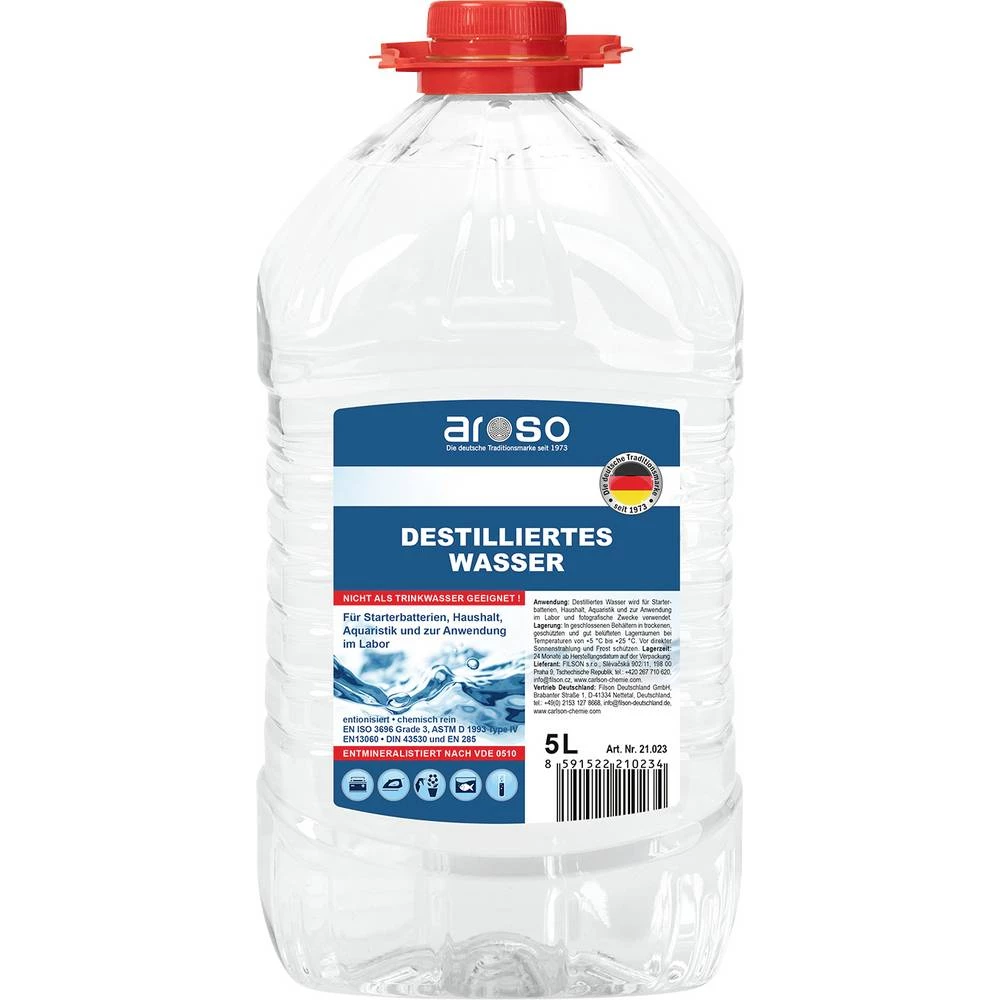 aroso 21023 AROSO Destilliertes Wasser 5.0 Liter slika