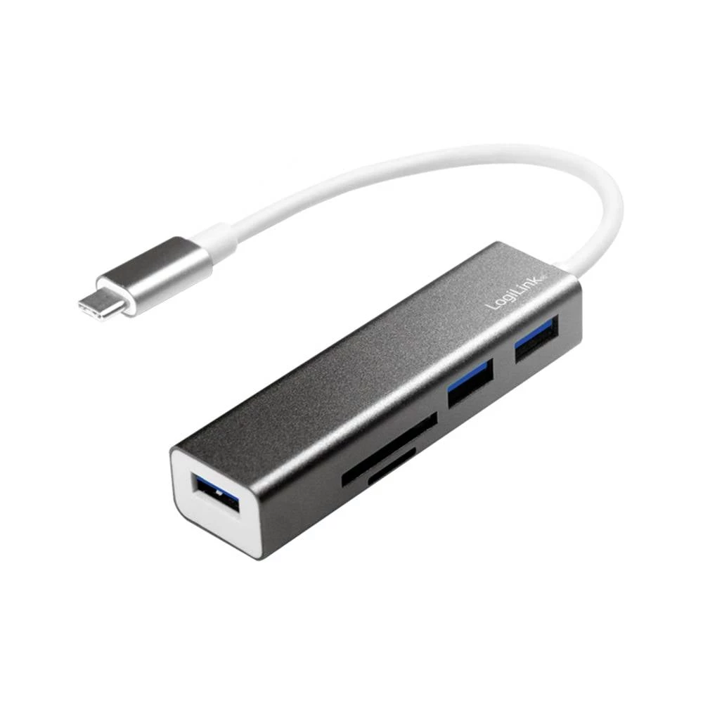 LogiLink UA0305 priključna stanica za prijenosna računala i replikator priključaka USB 3.2 Gen 1 (3.1 Gen 1) Type-C Aluminij LogiLink UA0305 USB-C® (3.2 gen. 2) čvorište s više priključaka alumin... slika