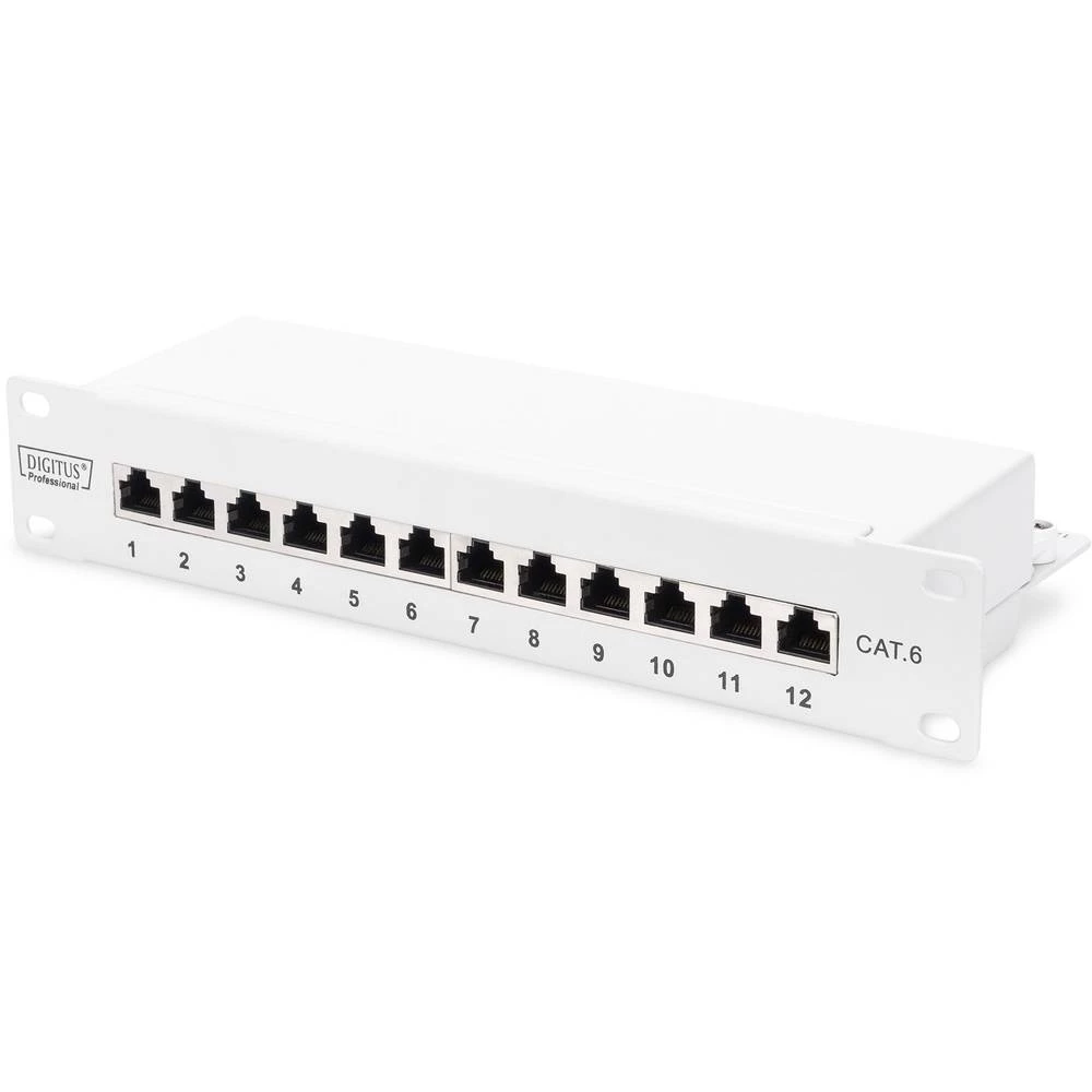 12 ulaza Mreža Patch panel Digitus CAT 6 1 U slika