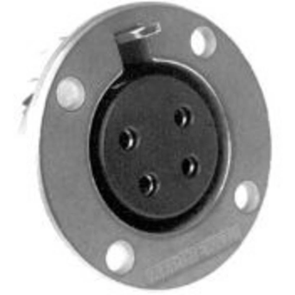 XLR utični konektor Ženski konektor za prirubnicu Broj polova: 6 Srebrna Amphenol 1 ST slika