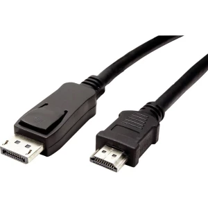 Value DisplayPort priključni kabel 3.00 m 11.99.5782 sa zaštitom crna [1x muški konektor displayport - 1x muški konektor slika