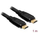 Delock HDMI priključni kabel HDMI-A utikač, HDMI-A utikač 1.00 m crna 82669  HDMI kabel
