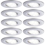 LED ugradna svjetiljka Calla osnovni set zakretna IP65 okrugla 90mm 30° 10x6.5W 10x465lm 230V 4000K mat krom Paulmann  LED ugradno svjetlo za kupaonicu 10-dijelni komplet    65 W  krom (mat) boja