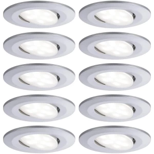 LED ugradna svjetiljka Calla osnovni set zakretna IP65 okrugla 90mm 30° 10x6.5W 10x465lm 230V 4000K mat krom Paulmann  LED ugradno svjetlo za kupaonicu 10-dijelni komplet    65 W  krom (mat) boja slika
