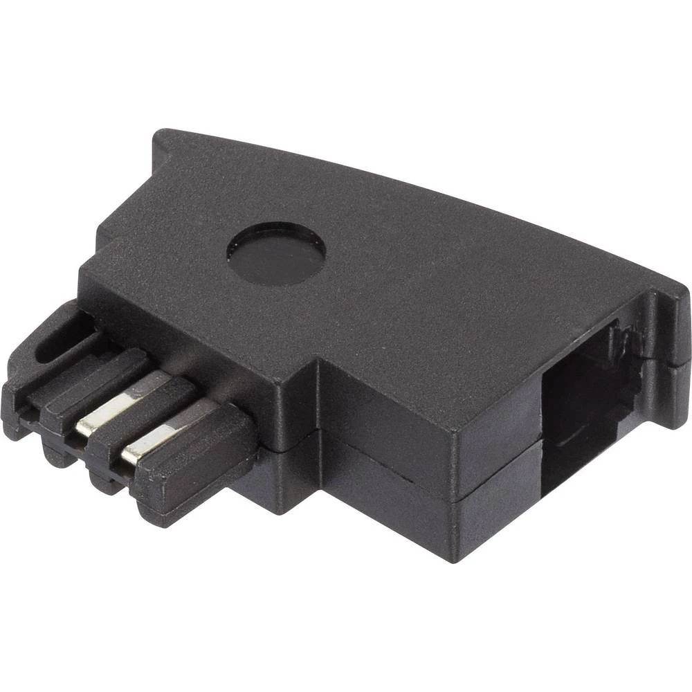Basetech telefon adapter [1x muški konektor tae-n/f - 1x RJ11-ženski konektor 6p4c] crna slika