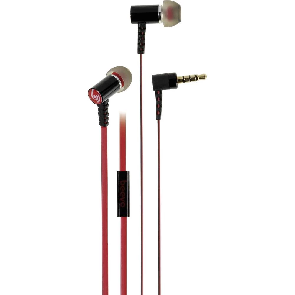 HiFi Naglavne slušalice Vivanco URB 30 U ušima Crno-crvena slika