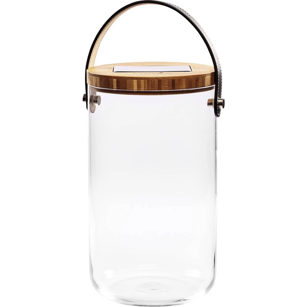 Dekoracijsko svjetlo LED Toplo-bijela Krinner Deco Glass "Long" 22510 Bistra, Bambus boja, Crna slika