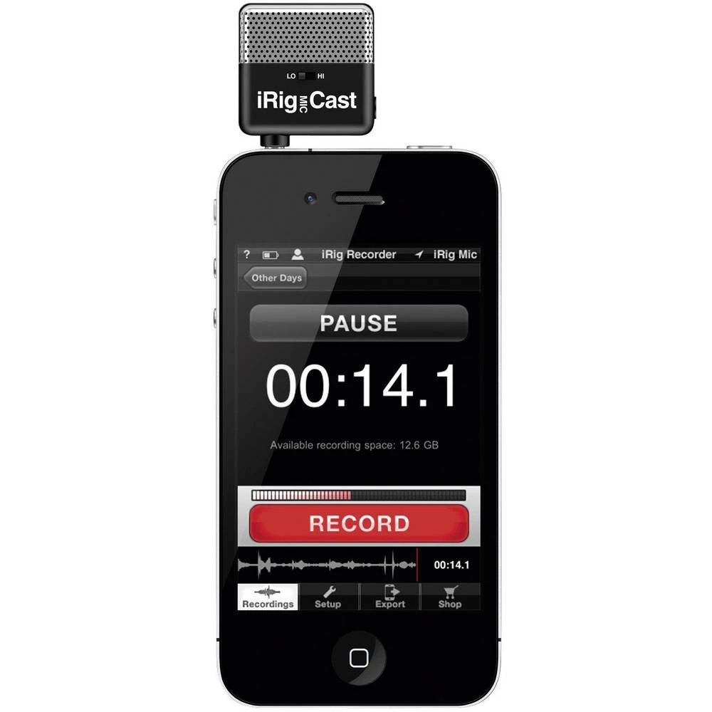 Na utikač Mobilni mikrofon iRig Mic Cast Način prijenosa:Direktni slika