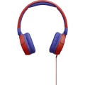 JBL JR 310 za djecu on ear slušalice na ušima sklopive, ograničenje glasnoće, kontrola glasnoće crvena, plava boja slika