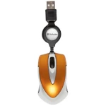 Verbatim Go Mini USB miš Optički S kabelskim kolutom za uvlačenje Narančasta