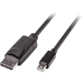 LINDY Mini-DisplayPort / DisplayPort adapterski kabel Mini DisplayPort utikač, DisplayPort utikač 5.00 m crna 41648  DisplayPort kabel slika