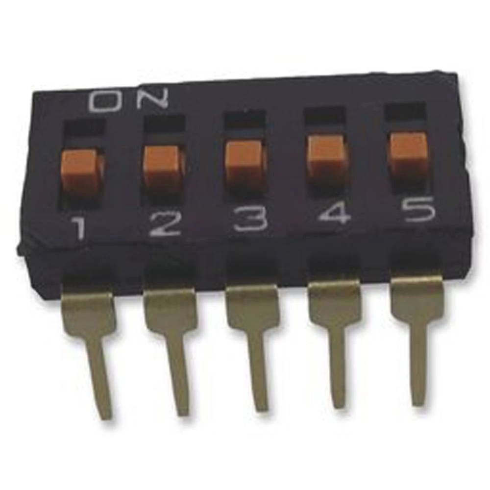 Omron dip prekidač Broj polova (broj) 5 THT 1 St. Bag slika
