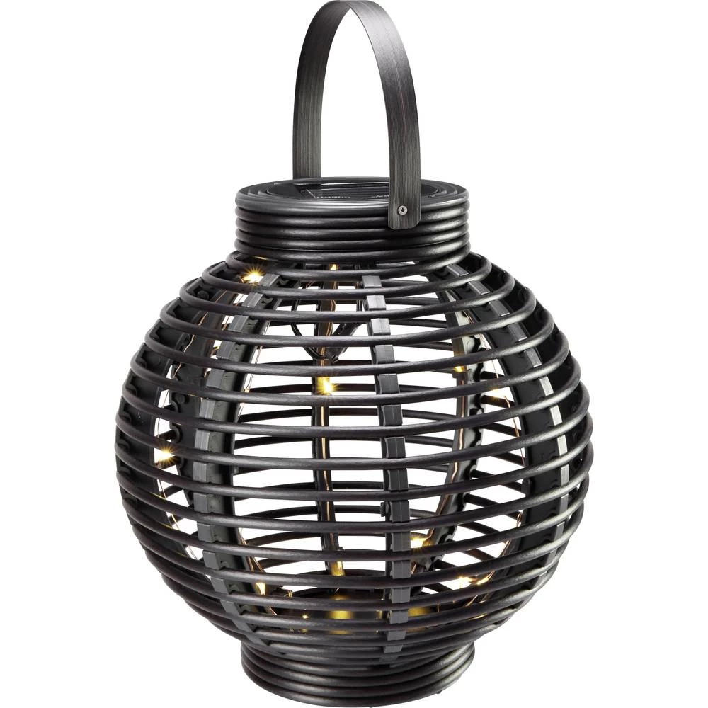 Polarlite Solar svjetlo za vrt Rattan 250 PL-8220875 LED Toplo-bijela Crna slika