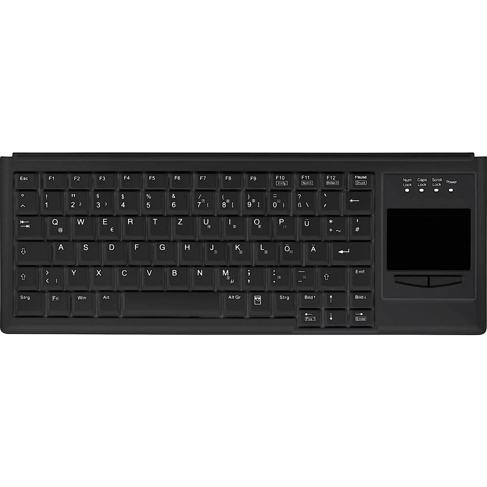 Active Key AK-4400-GU-B/US USB tipkovnica US-engleski, qwerty, Windows® crna površina osjetljiva na dodir, tipke miša slika