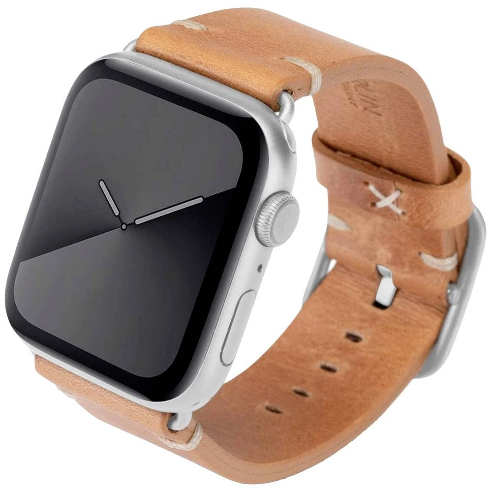 JT Berlin Watch Band Alex Vintage  Apple Watch 44/45 mm  konjak - nehrđajući čelik  S/M  10637 JT Berlin Alex Vintage kožnati remen 44 mm, 45 mm konjak, plemeniti čelik slika