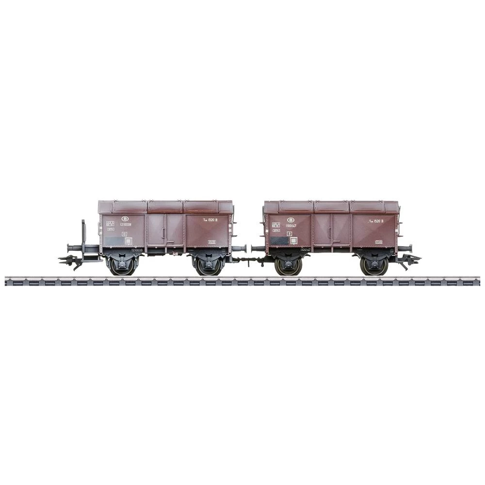 Märklin 46018 H0 Set od 2 kolica sa sklopivim poklopcem tipa 1520 B SNCB-a slika