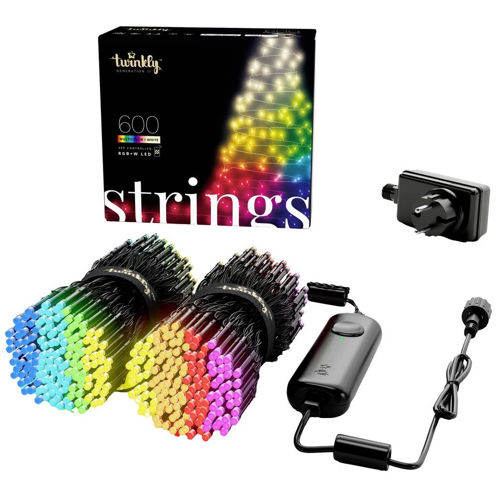 Twinkly TWS600SPP-BEU svjetlosni lanac za tulume  unutra/vani Energetska učinkovitost 2021: G (A - G) strujni pogon Broj žarulja 600 LED RGB slika