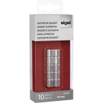 Sigel Magnet SuperDym C5 Strong Zylinder-Design (Ø x V) 10 mm x 10 mm Cilindar Srebrna 10 ST GL701