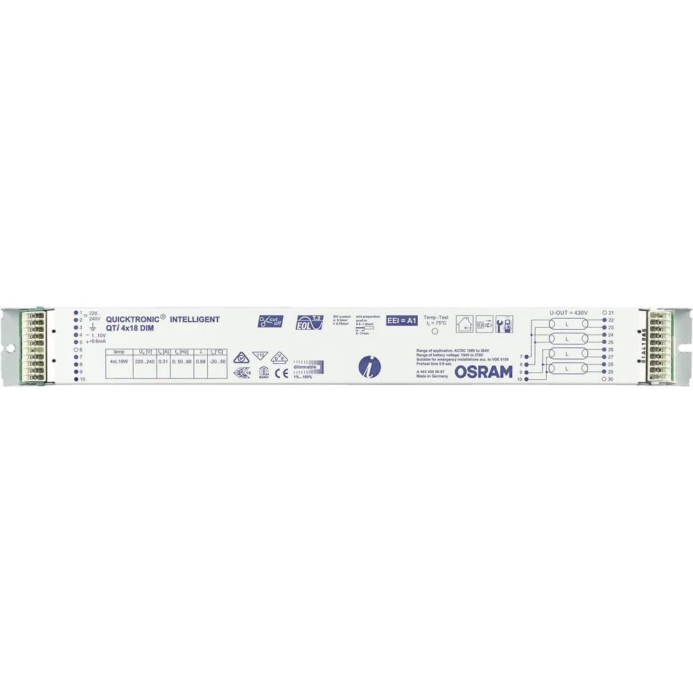 OSRAM Kompaktna fluorescentna svjetiljka, Fluorescentne svjetiljke Elektronička prigušnica 72 W (4 x 18 W) Prigušivanje slika