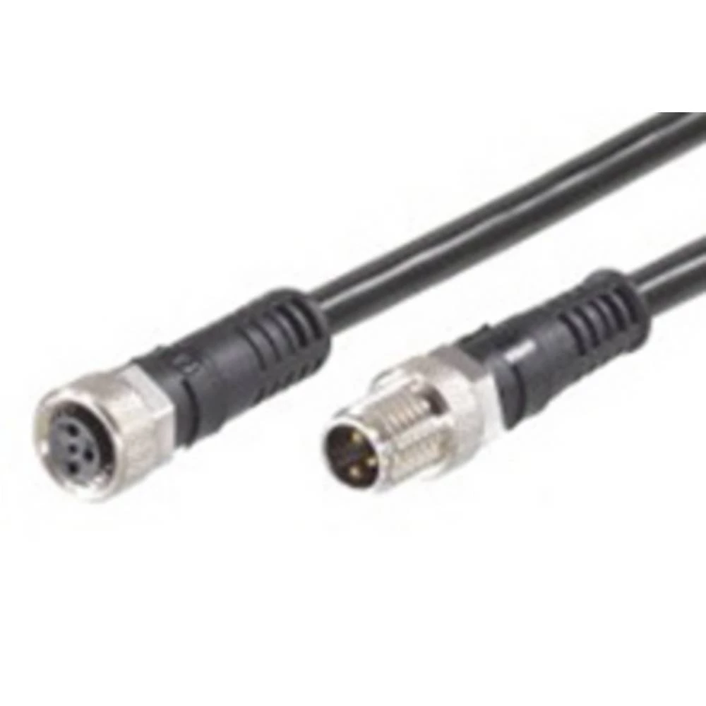 Molex 1200878712 Nano-Change (M8) Double-Ended Cordset with Knurled Hexnut, 4 Poles, Female (Straight) to Male (Straight), slika
